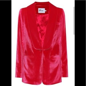 Self-portrait fuschia velvet blazer
